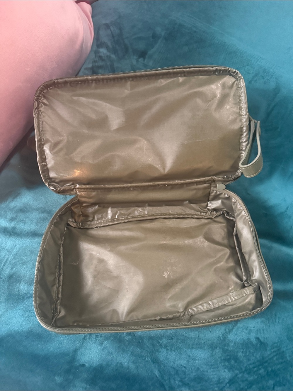 BEIS Dopp Toiletry Kit with Dual Zip Compartments in Olive - Picture 2 of 5